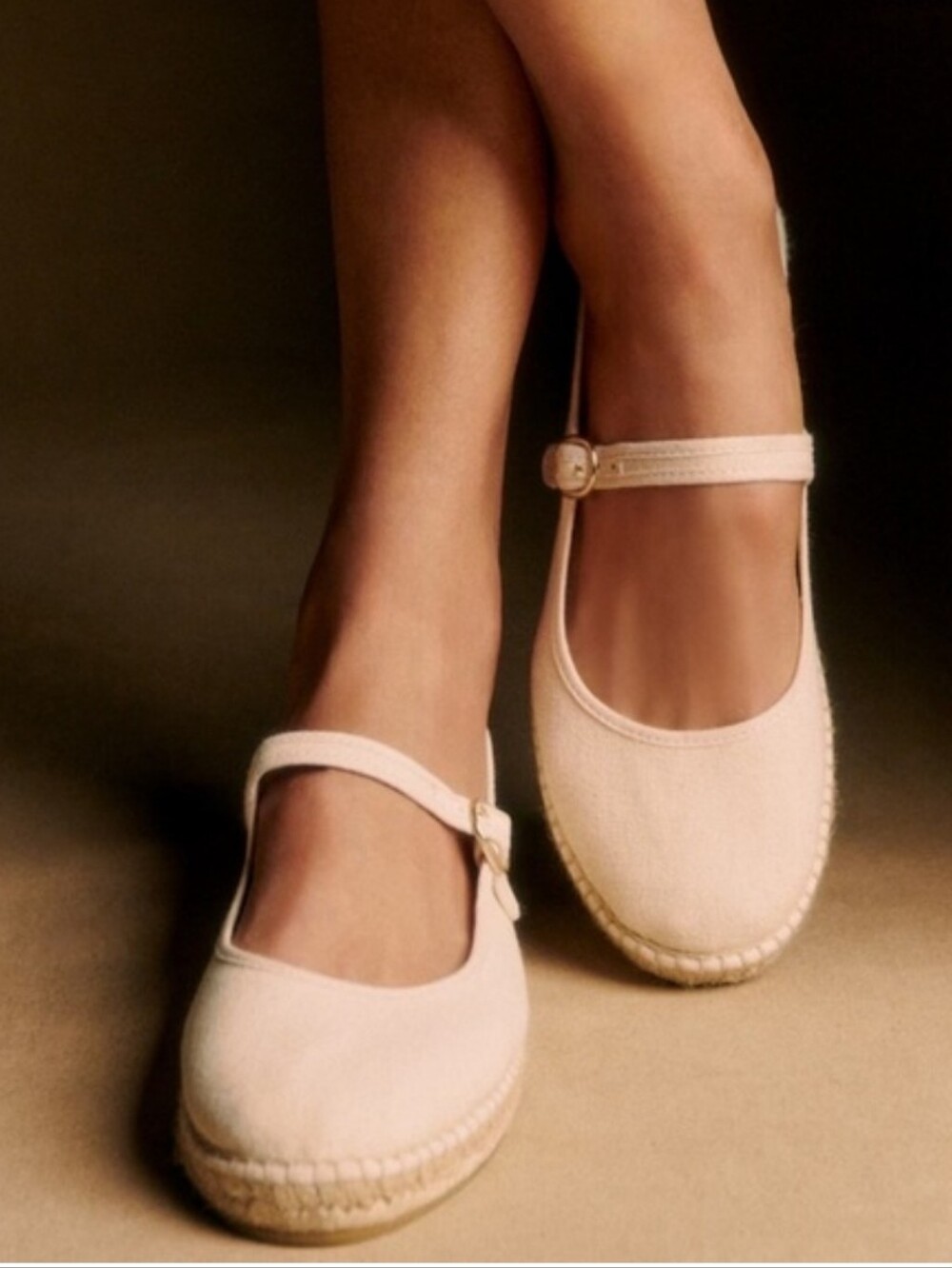 Sézane Mariana Espadrilles In Ecru Size 39
